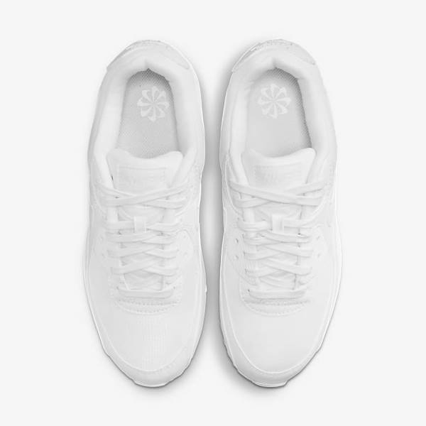 White Nike Air Max 90 Women's Sneakers | NK564ULB