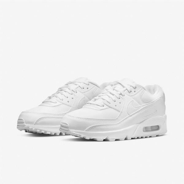 White Nike Air Max 90 Women's Sneakers | NK564ULB