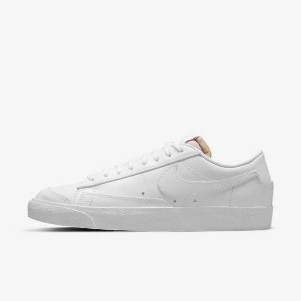 White Nike Blazer Low 77 Women\'s Sneakers | NK852NDK