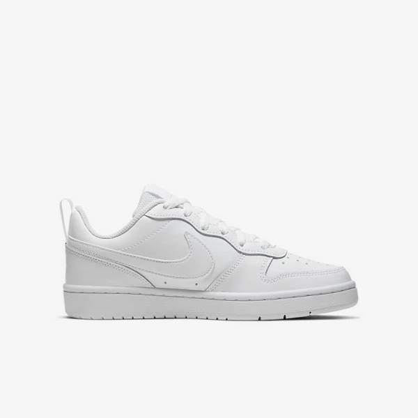 White Nike Court Borough Low 2 Older Kids' Sneakers | NK758JGO