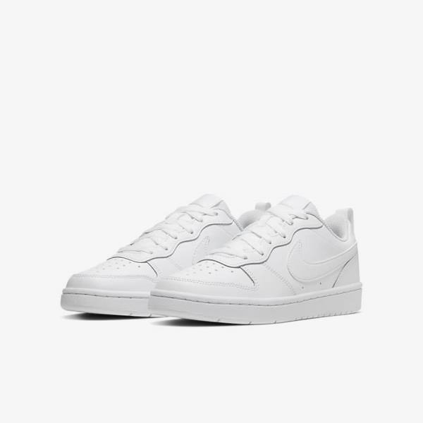 White Nike Court Borough Low 2 Older Kids' Sneakers | NK758JGO