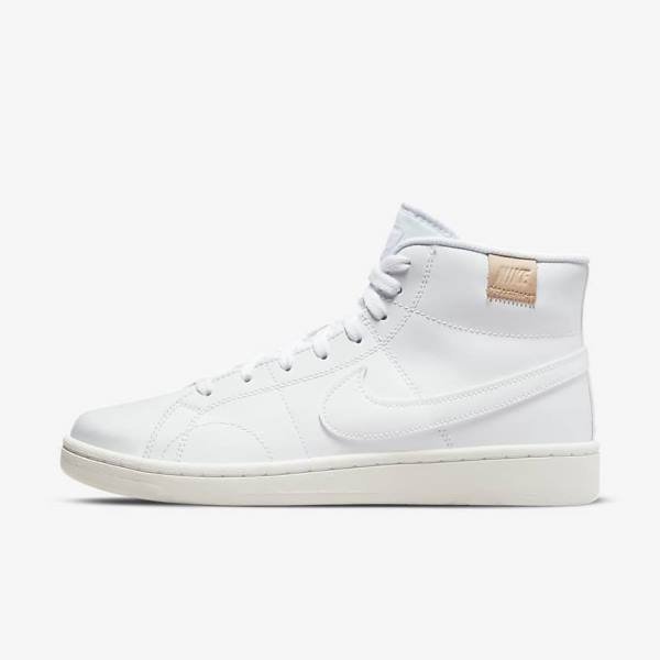 White Nike Court Royale 2 Mid Women\'s Sneakers | NK792GPM