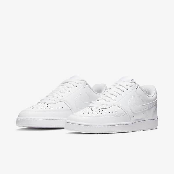 White Nike Court Vision Low Women's Sneakers | NK836IJT