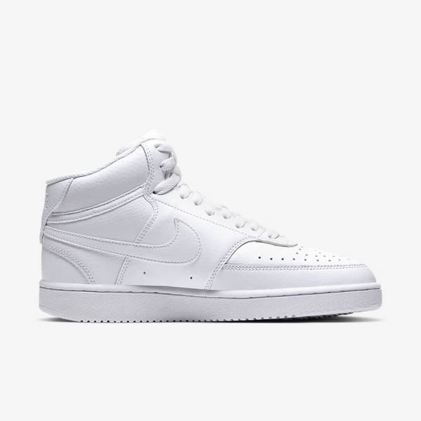 White Nike Court Vision Mid Women's Sneakers | NK172TPU