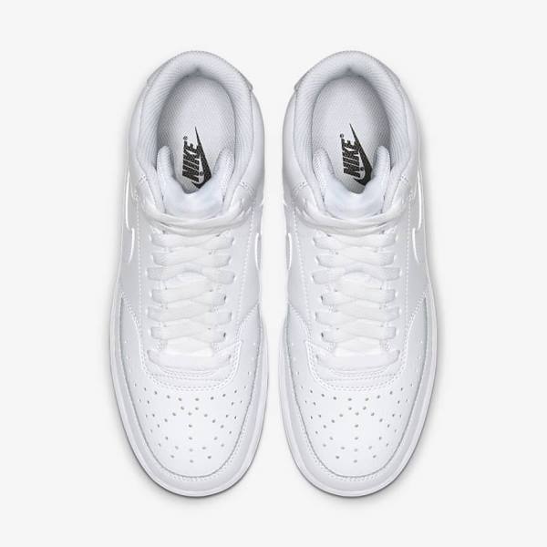 White Nike Court Vision Mid Women's Sneakers | NK172TPU