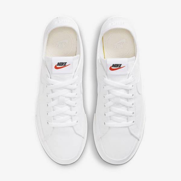 White Nike NikeCourt Legacy Canvas Women's Sneakers | NK072BOE