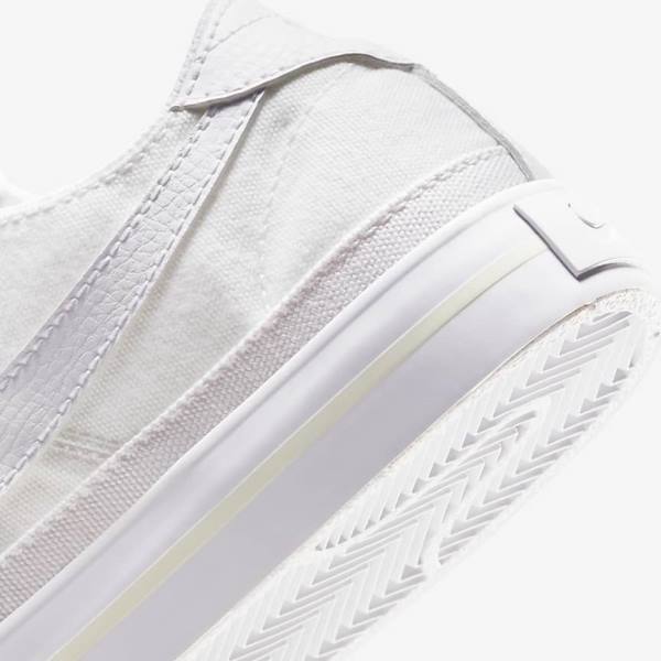 White Nike NikeCourt Legacy Canvas Women's Sneakers | NK072BOE