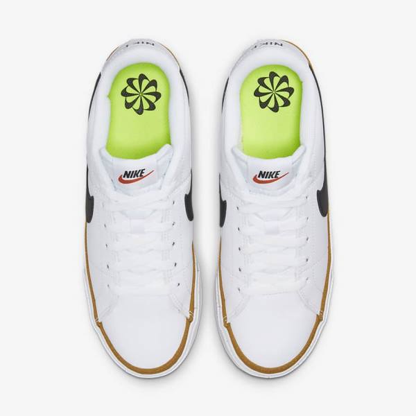 White / Orange / Black Nike Court Legacy Next Nature Women's Sneakers | NK452GET