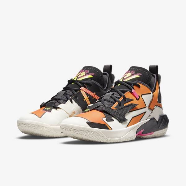 White / Orange / Black Nike Jordan Why Not Zer0.4 Men's Jordan Shoes | NK860FTJ