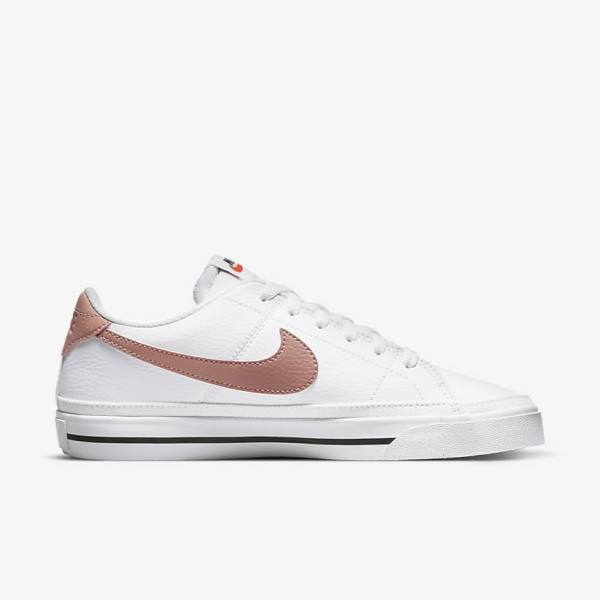 White / Orange / Black / Rose Nike Court Legacy Next Nature Women's Sneakers | NK805XJM