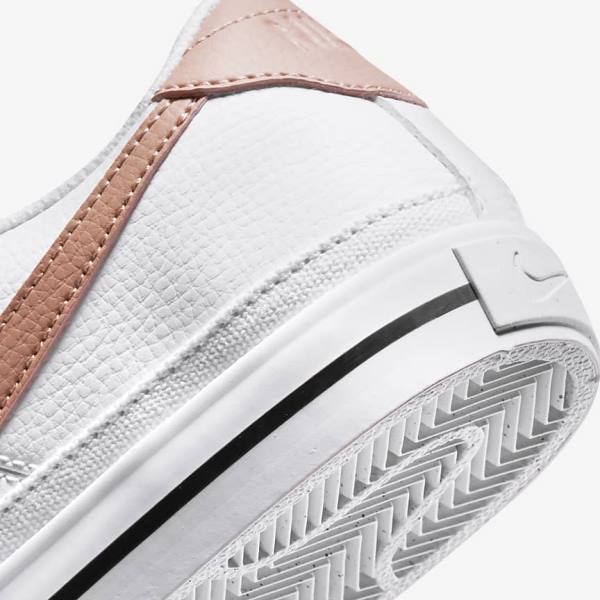 White / Orange / Black / Rose Nike Court Legacy Next Nature Women's Sneakers | NK805XJM