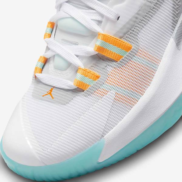 White / Orange / Turquoise / Black Nike Zion 1 Older Kids' Sneakers | NK857CRX