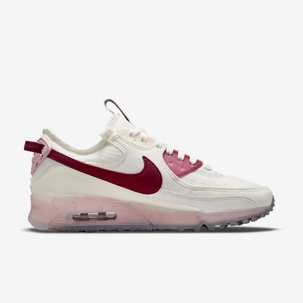 White / Pink / Burgundy Nike Air Max Terrascape 90 Women's Sneakers | NK015JMG