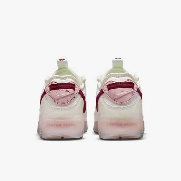 White / Pink / Burgundy Nike Air Max Terrascape 90 Women's Sneakers | NK015JMG