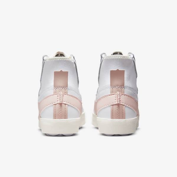 White / Pink Nike Blazer Mid 77 Jumbo Women's Sneakers | NK192YDU