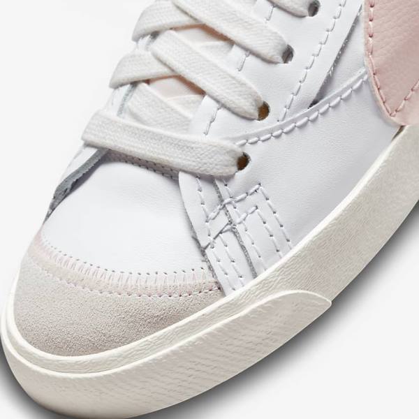 White / Pink Nike Blazer Mid 77 Jumbo Women's Sneakers | NK192YDU