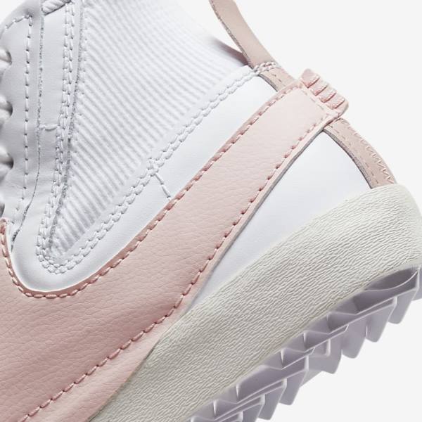 White / Pink Nike Blazer Mid 77 Jumbo Women's Sneakers | NK192YDU