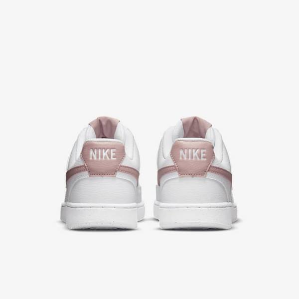 White / Pink Nike Court Vision Low Next Nature Women's Sneakers | NK023HTO