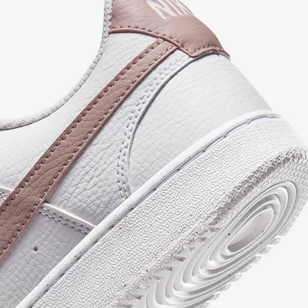 White / Pink Nike Court Vision Low Next Nature Women's Sneakers | NK023HTO