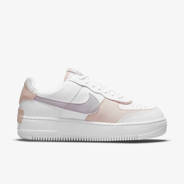 White / Pink / Rose / Grey Nike Air Force 1 Shadow Women's Sneakers | NK876IGU