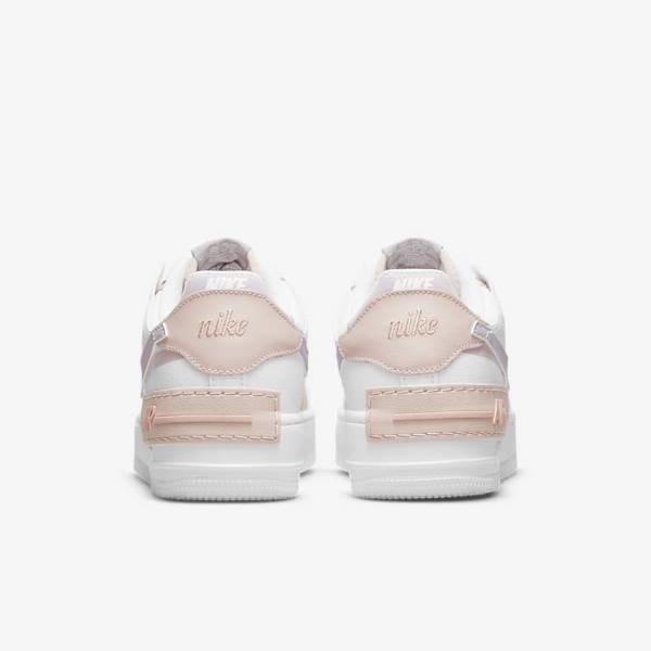 White / Pink / Rose / Grey Nike Air Force 1 Shadow Women's Sneakers | NK876IGU