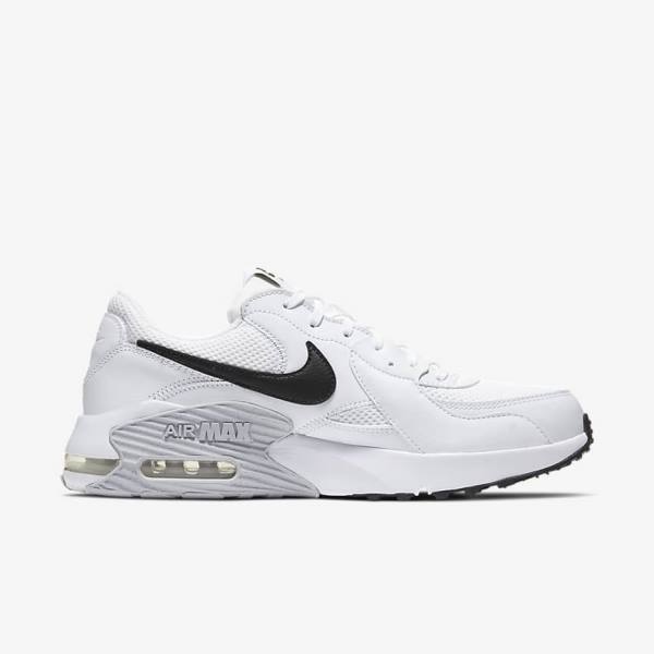 White / Platinum / Black Nike Air Max Excee Men's Sneakers | NK514QBF