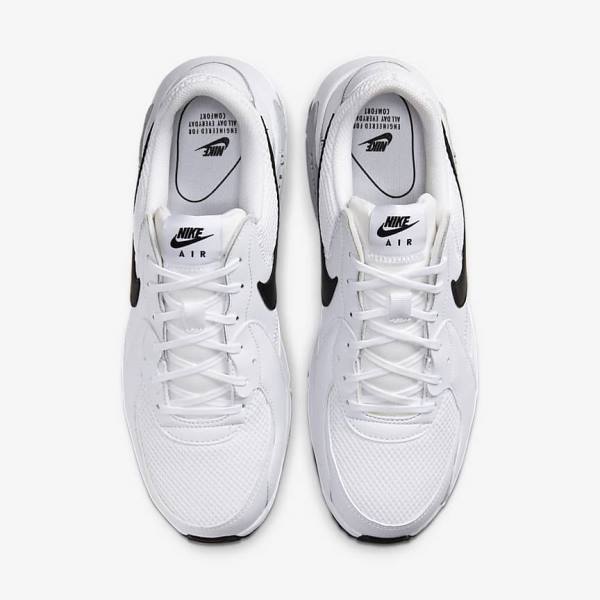 White / Platinum / Black Nike Air Max Excee Men's Sneakers | NK514QBF