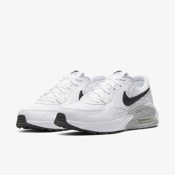 White / Platinum / Black Nike Air Max Excee Women's Sneakers | NK648MTL