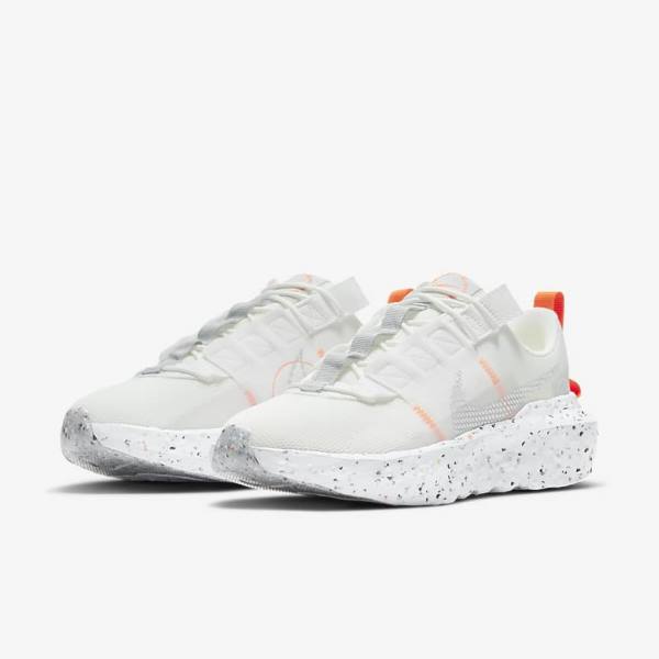 White / Platinum / Grey Nike Crater Impact Women's Sneakers | NK895YNO