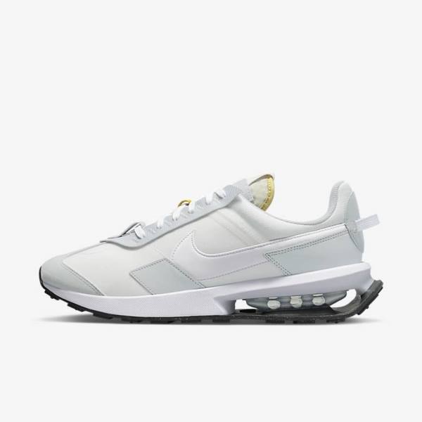 White / Platinum / Grey / White Nike Air Max Pre-Day Men\'s Sneakers | NK568CNQ