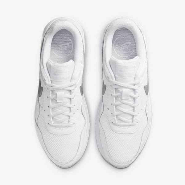 White / Platinum / Metal Platinum Nike Air Max SC Women's Sneakers | NK245LKP