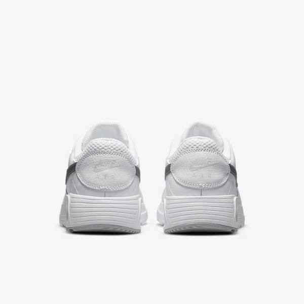 White / Platinum / Metal Platinum Nike Air Max SC Women's Sneakers | NK245LKP