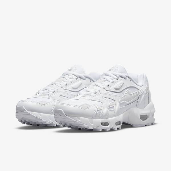 White / Platinum / Metal Silver / White Nike Air Max 96 2 Women's Sneakers | NK253BPF