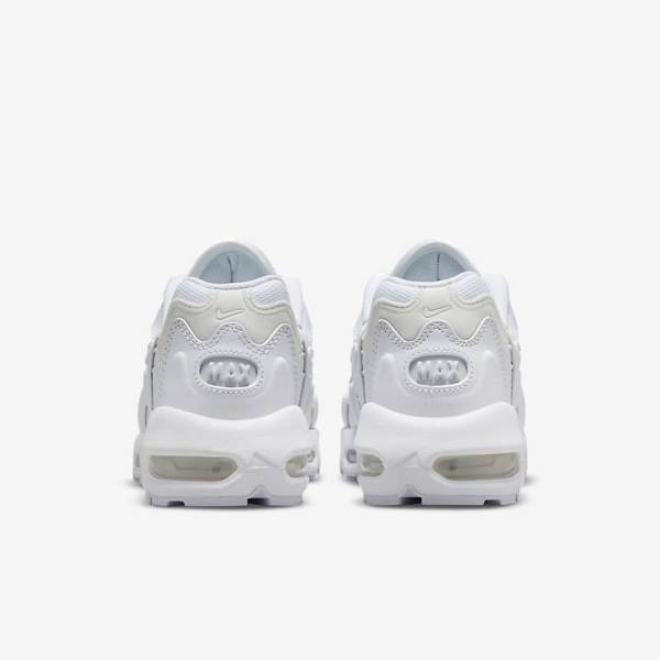 White / Platinum / Metal Silver / White Nike Air Max 96 2 Women's Sneakers | NK253BPF