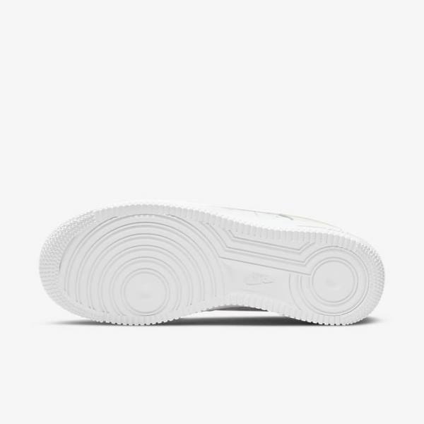 White / Platinum Nike Air Force 1 07 Women's Sneakers | NK768YAL