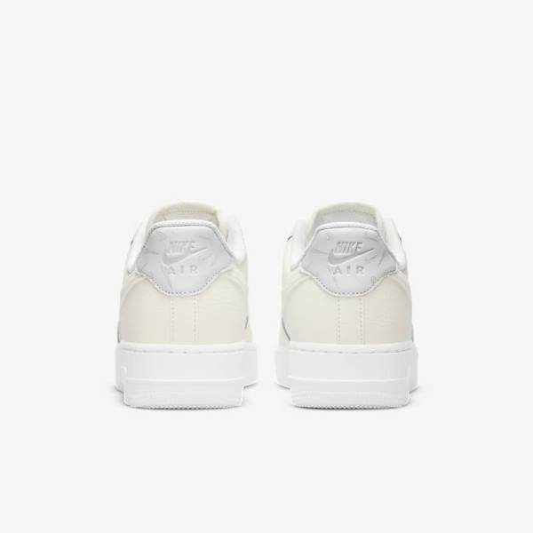 White / Platinum Nike Air Force 1 07 Women's Sneakers | NK768YAL