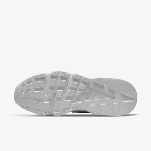 White / Platinum Nike Air Huarache Men's Sneakers | NK473UON