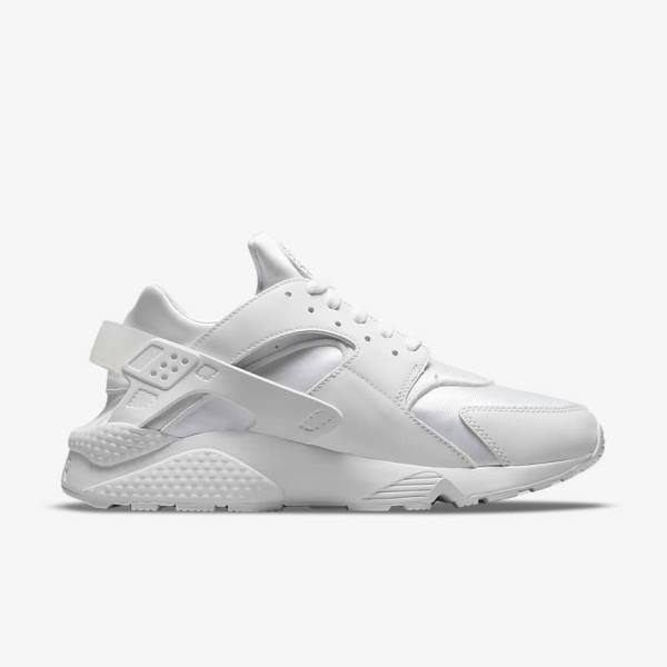 White / Platinum Nike Air Huarache Men's Sneakers | NK473UON