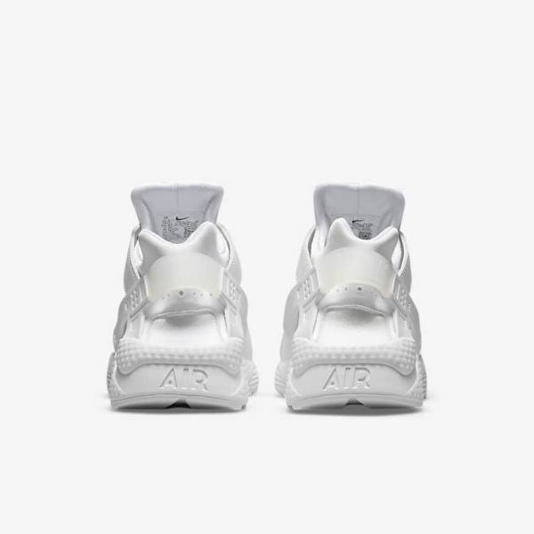 White / Platinum Nike Air Huarache Men's Sneakers | NK473UON