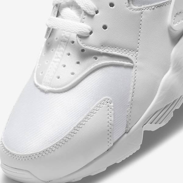 White / Platinum Nike Air Huarache Men's Sneakers | NK473UON