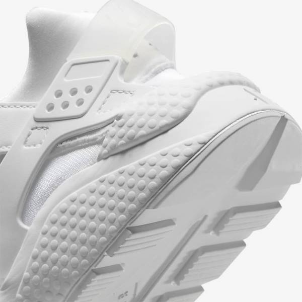 White / Platinum Nike Air Huarache Men's Sneakers | NK473UON