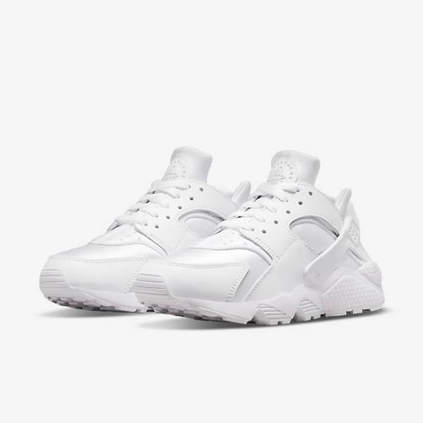 White / Platinum Nike Air Huarache Women's Sneakers | NK153QXY