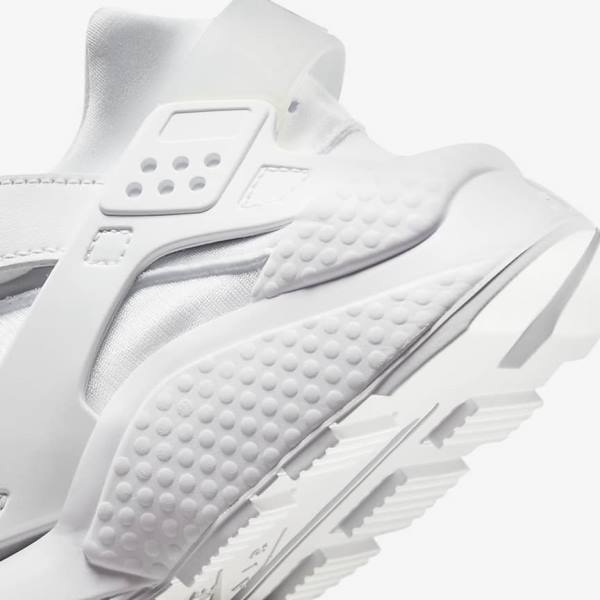 White / Platinum Nike Air Huarache Women's Sneakers | NK153QXY