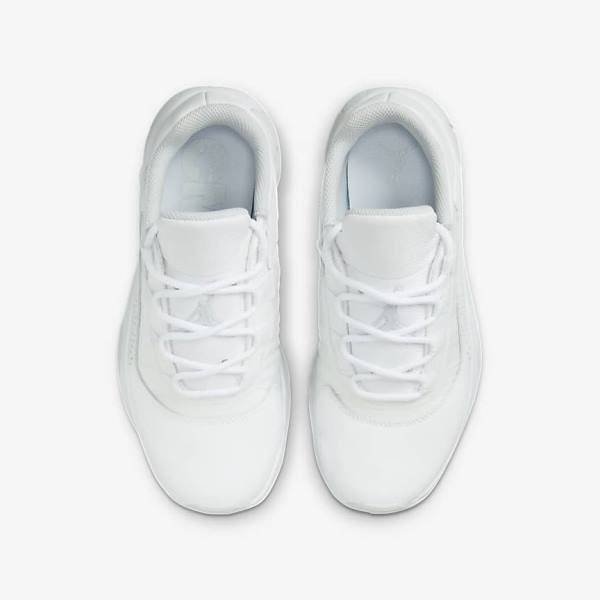 White / Platinum Nike Air Jordan 11 CMFT Low Older Kids' Sneakers | NK058BUF