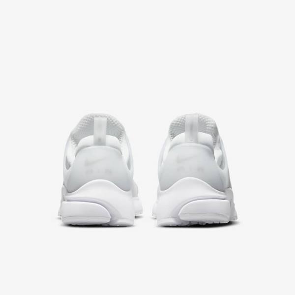 White / Platinum Nike Air Presto Men's Sneakers | NK386YVJ