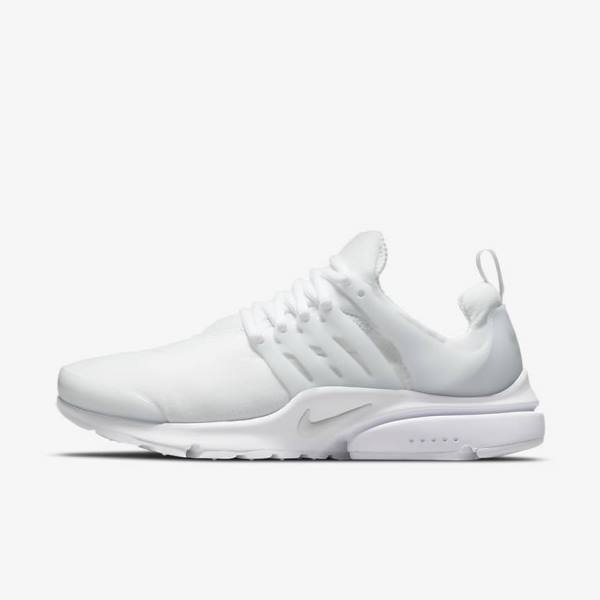 White / Platinum Nike Air Presto Men\'s Sneakers | NK386YVJ