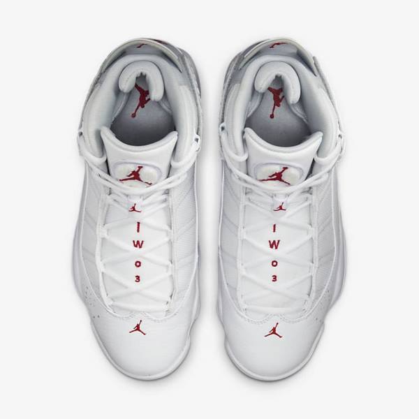 White / Platinum Nike Jordan 6 Rings Men's Sneakers | NK974OCZ