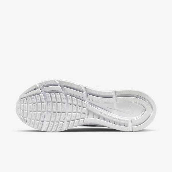 White / Platinum / Platinum / Metal Silver Nike Air Zoom Structure 24 Road Women's Running Shoes | NK697RLV