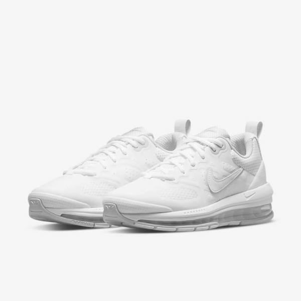 White / Platinum / White Nike Air Max Genome Women's Sneakers | NK170KYM