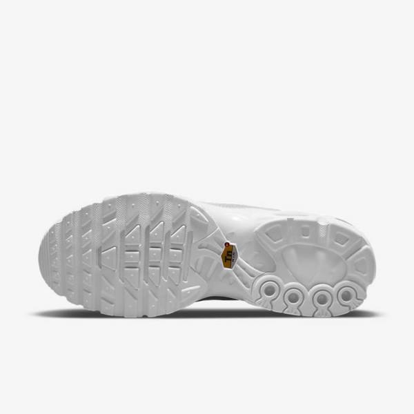 White / Platinum / White Nike Air Max Plus Women's Sneakers | NK937GNA